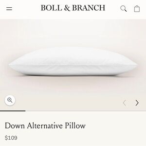 Boll & Branch White Down Alternative Pillow